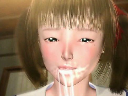 Busty 3D anime schoolgirl gets cummed